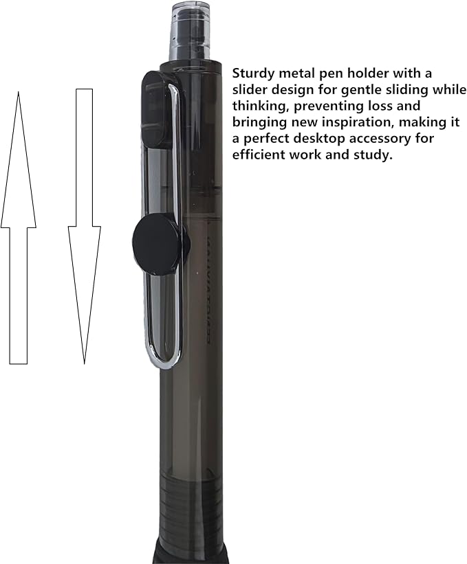 Fengtaiyuan Black Ink, 0.7mm, Retractable Gel Ink Rollerball Pens, Fine Point, Comfortable Grip, Easy Hold, Writting Smooth, 6 Pack (BlackZS07P6)