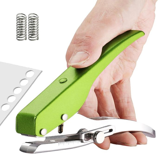 Hole Punch, Heavy Duty Hole Puncher Single Hole Punch Handheld Paper Punch Hole Puncher Single Small Hole Punch One Hole Punch for Paper Crafts Cards Tags Scrapbook- 1/4 inch-6mm