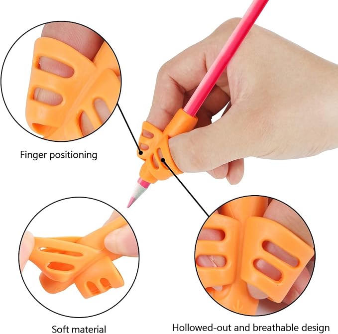 SANNIX 32 Pack Pencil Kids Grips for Kids Handwriting, Pencil Holder for Kids, Handwriting Grip, Ergonomic Training Pencil Pen Grips, Writing Tool for Toddlers Preschoolers, Children