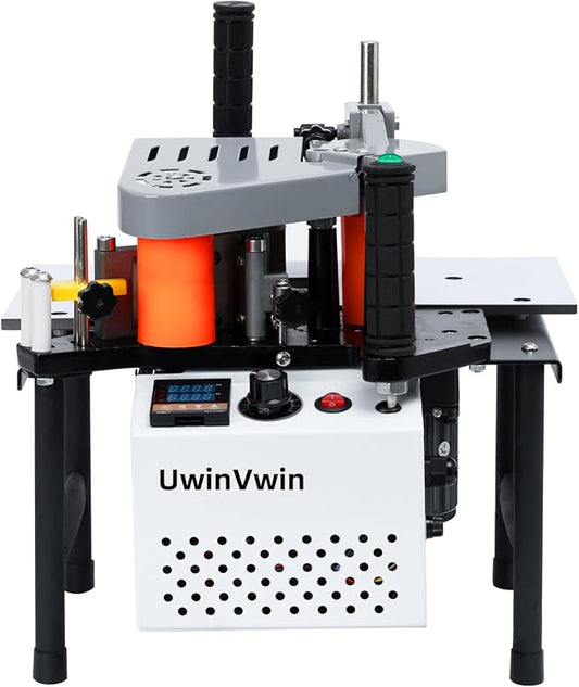 Edge Bander – Portable Edge Banding Machine, Straight & Curve Line, Double-Sided Glue Coating, Adjustable Speed, 110V, Durable & Efficient for Professional Edge Banding