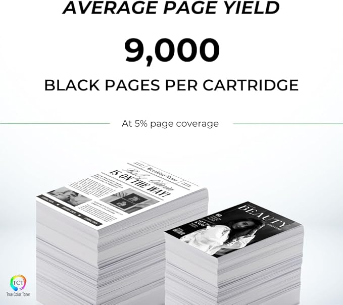 TCT TN810 Black Toner Cartridge - Compatible Replacement for Brother TN810 TN-810 Black Works with Brother HL‐L9410CDN L9430CDN EX470W MFC‐L9610CDN L9630CDN Printers (9,000 Pages)