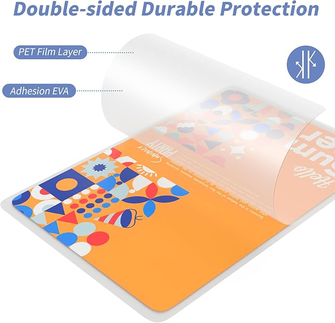 3 mil Thermal Laminating Sheets 30 Packs, 9” x 11.5” Clear Laminating Pouches Holds 8.5 x 11 Inch Sheet, Letter Size Lamination Paper for Laminator - Rounded Corner