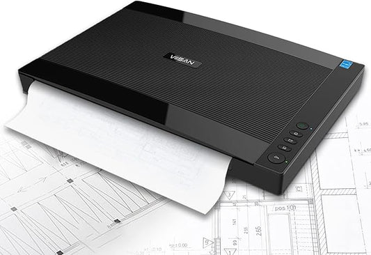 VIISAN VF3240 Large Format Flatbed Scanner, A3 Size, 2400 DPI, CIS Sensor, Scan 297 × 420 mm / 11.7" x 16.7" in 4 sec, Frameless, Auto-Scan, Document & Photo & Book Scanner, Supports Windows & Mac