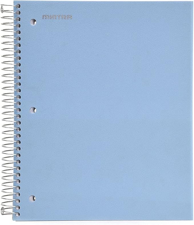 Mintra Office Durable Spiral Notebooks, 5 Subject (Arctic Ice, Wide Ruled 1pk)