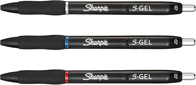 Sharpie S-Gel Gel Pens Writing Drawing Coloring Gel Pens For Journaling Medium Point Pen(0.7Mm) Assorted Colors 12 Count