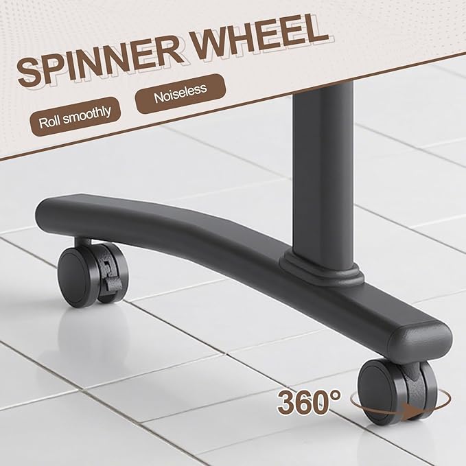 Folding Conference Room Table, Modern Conference Tables with Wheels, Large Rectangular Mobile Training Tables for Office Classroom, Foldable Modular Boardroom Seminar Table Walnut (6pack L47.2in)