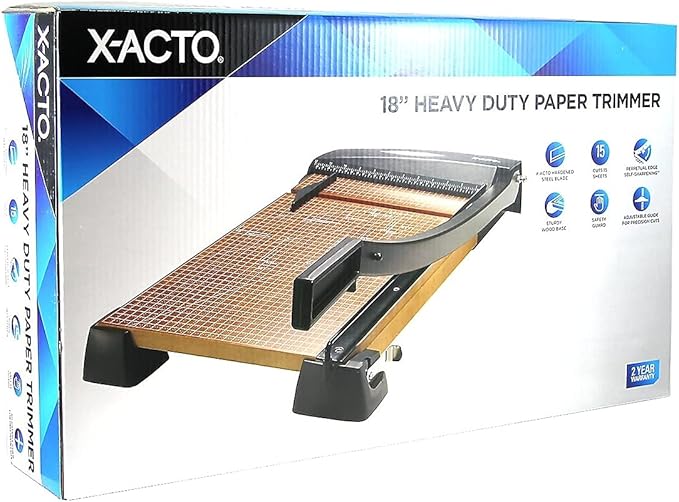 X-ACTO Heavy Duty Wood Guillotine Trimmer, 18 Inches