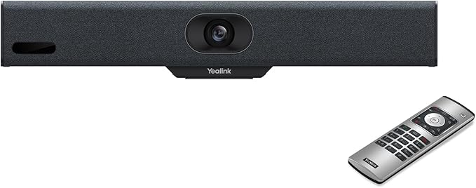 Yealink MeetingBar A10 Conference Room Webcam 4K 120° Wide Angle Camera with Android OS, Video Conferencing System with Microphone and Speaker, AI Speaker Tracking, Auto Framing, Teams Zoom Certified