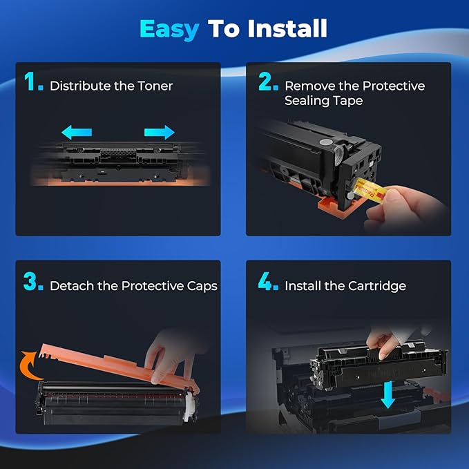 210A Toner Cartridges Compatible for HP 210A 210X Toner Color Laser Jet Pro MFP 4301fdw MFP 4301fdn Compatible for Color Laser Jet Pro 4201dw 4201dn ColorPro MFP 4301 4201 Series (4 Pack with Chip)