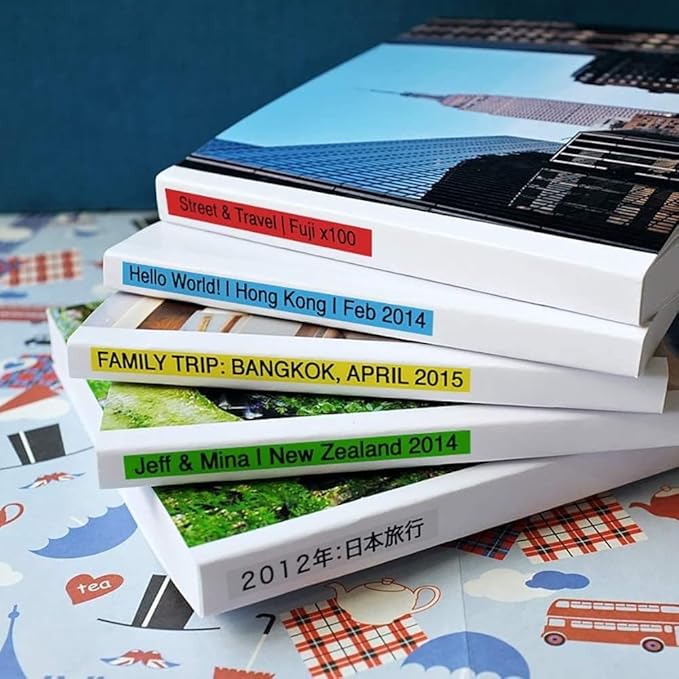 Anycolor 6 Pack Compatible with Brother P Touch 12mm 0.47 Inch Laminated TZ Label Maker Tape TZe TZ Label Tape for Brother Ptouch PT-D220 PT-D210 PT-H110 D410 D600, White/Silver/Red/Blue/Yellow/Green