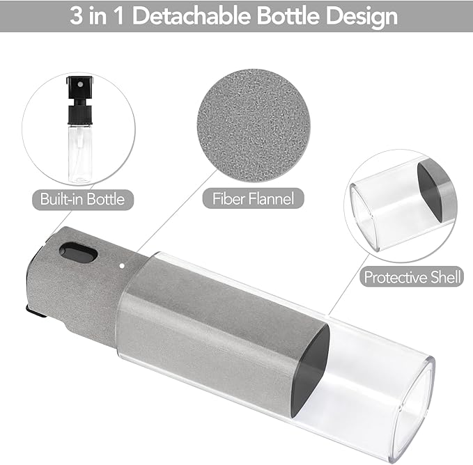 2 Pcs Fingerprint Proof Screen Cleaner Safe for All Phones Glasses Tablet Laptop TV Watch Screens (Light Grey)