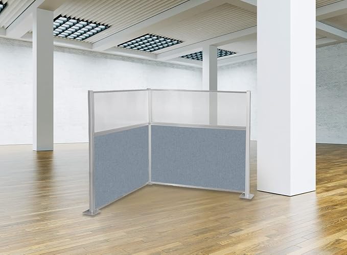 Versare Hush Panel Cubicle Kit | Workstation Partition Walls | Sound Dampening Cubicle Walls | Partitions for Desks