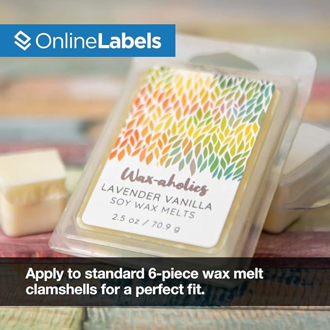 3 x 2 Rectangle Labels - Permanent, White Matte - Wax Melt, Soap, Address Labels - Pack of 1,000 Labels, 100 Sheets - Inkjet/Laser Printers - Online Labels
