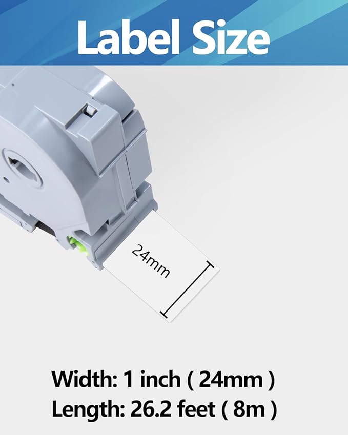 Weemay 3 Pack TZe151 24mm Black on Clear Laminated Label Tape Compatible with Brother Label Maker Tape TZe-151 TZe 151 TZ-151 TZ151 for PTouch PT-E500 PT-D600 PT-P750W PT-P900W Printer, 1 In x 26.2 ft