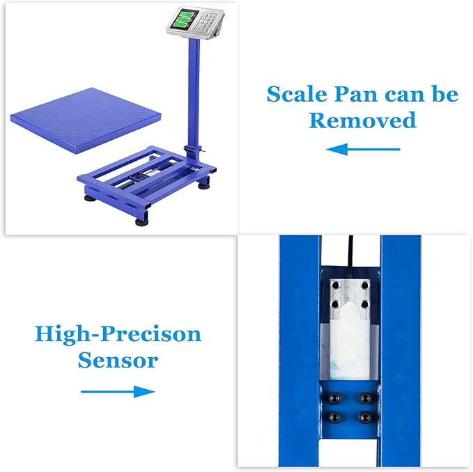 TUFFIOM 661lbs Weight Electronic Platform Scale,Digital Floor Heavy Duty Folding Scales,Stainless Steel High-Definition LCD Display,Perfect for Luggage Shipping Mailing Package Price