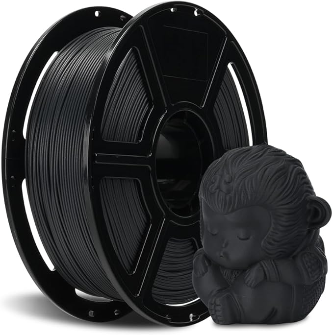 FLASHFORGE Carbon Fiber PLA Filament 1.75mm, Carbon Fiber Reinforced PLA 3D Printer Filament, 1KG Spool Dimensional Accuracy +/- 0.02mm, High Strength & High Abrasion-Resistance (Volcanic Rock Gray)