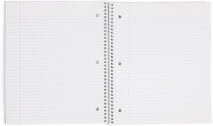 Mintra Office Durable Spiral Notebooks, 1 Subject, (Green, College Ruled 3 Pack), 100 Sheets, Poly Pocket, Moisture Resistant Cover, Strong Chipboard back, For School, Office, Business