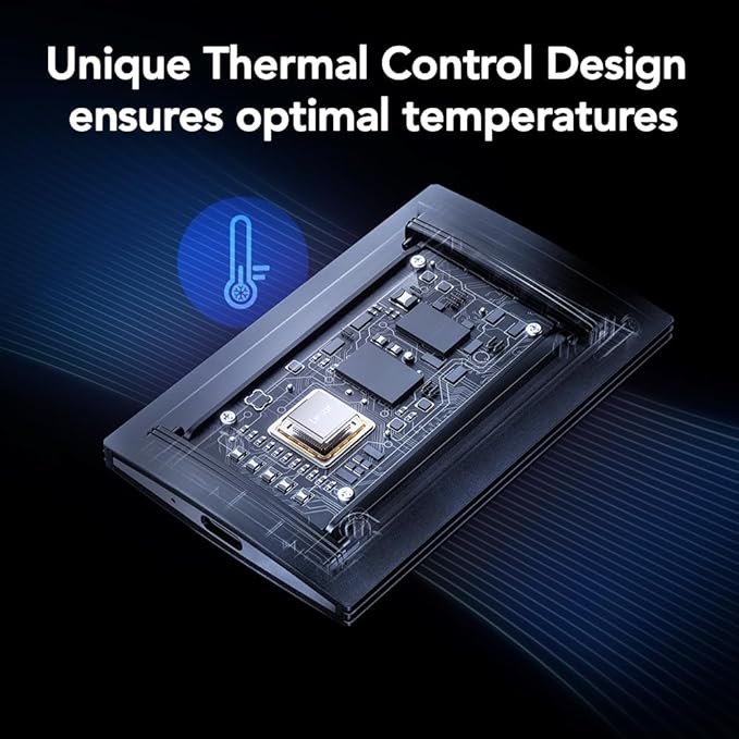 Lexar 1TB SL500 Portable SSD, Up to 2000MB/s, Compatible w/Type-C Laptops, iPhone 15/16, Smartphones, Tablets, PS5, Xbox, USB 3.2 Gen 2x2, Slim & Lightweight, External SSD, Black (LSL500X001T-RNBNU)