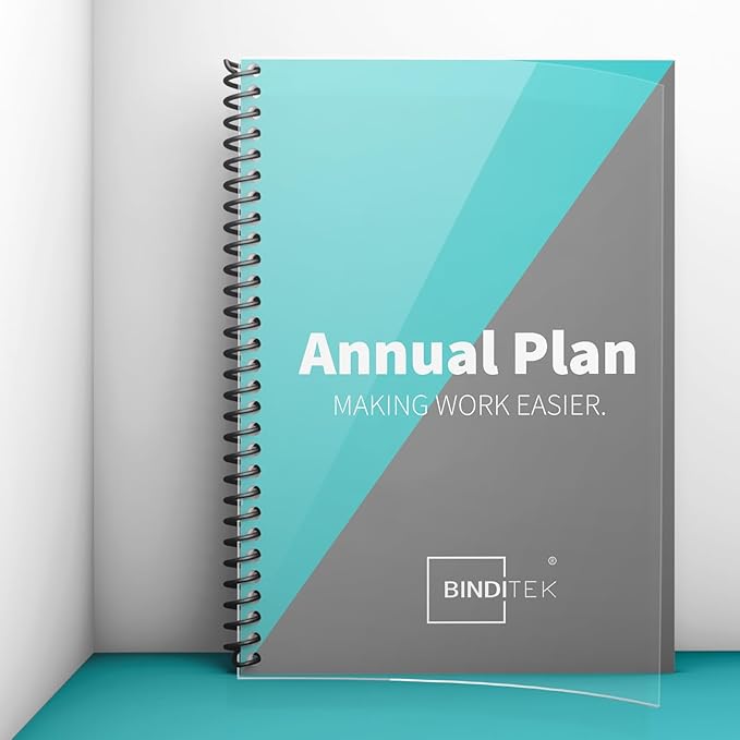 Binditek 100 Pack 8mil PVC Clear Binding Presentation Covers, Letter Size, 8.5 x 11 Inches, Square Corners, Un-Punched, Office Supplies