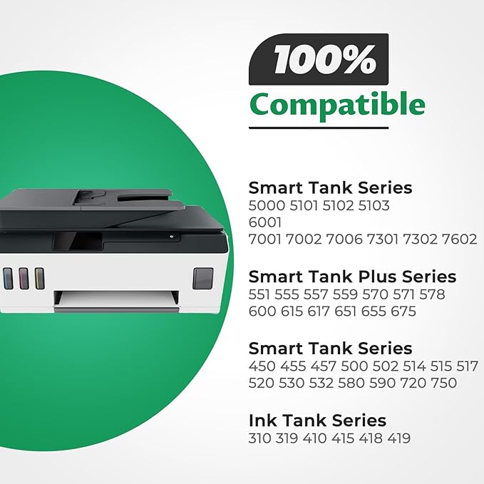 31 32XL Black Ink Bottle Set for Smart Tank 5101 7602 6001 Ink Refill, Compatible with HP 31 Ink 32XL Black Ink Bottle for Smart Tank 5101 5000 5102 7301 7001 5103 Plus 651 551 570 455 450 Printer