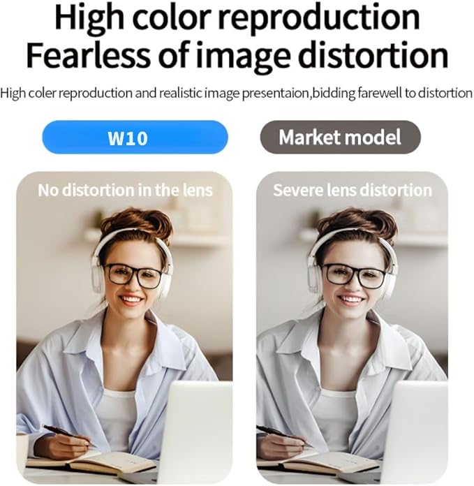 Hprosper 2K/5M Webcam with PC/Laptop/Mac, Computer Camera with Low-Light Correction/Beauty, AI Noise-Canceling Microphone, Adjustable Field of View, Built-in Privacy Shutter, Ideal for Meetings