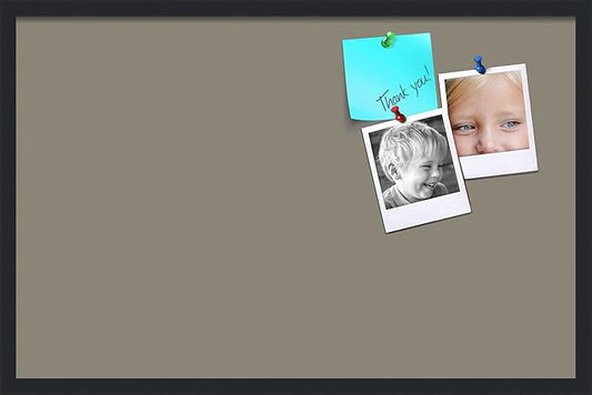 PinPix 34x22 Inch Cork Bulletin Board. This Decorative Framed Pin Board Comes with Pewter Design and a Satin Black Frame. Ideal for Home Office Decor or Message Board (PinPix-1812)