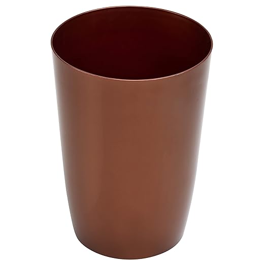 HOLDN’ STORAGE Small Trash Can - 1.58 Gallon Open Top Waste Bin, Compact Waste Can Perfect for Bathroom, Kitchen, Office, Dorm - Durable Garbage Can - Copper