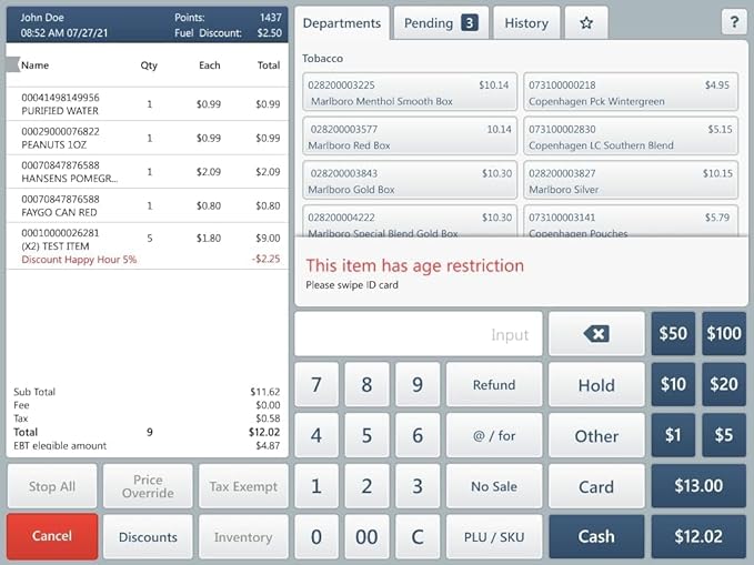 All-in-One SmartPOS-129 Professional Cash Register for Small Business, POS Bundle Includes: Cashier Touch Screen Monitor, Customer-Facing Display, Cash Drawer, Scanner, Printer