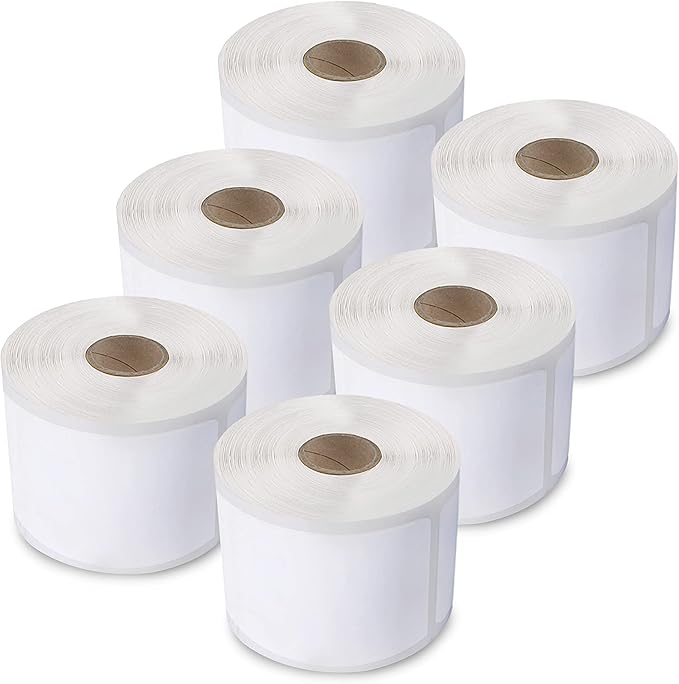 enKo (6 Rolls / 6000 Labels) 30334 Dymo Compatible Multipurpose Barcode (1-1/4" x 2-1/4")