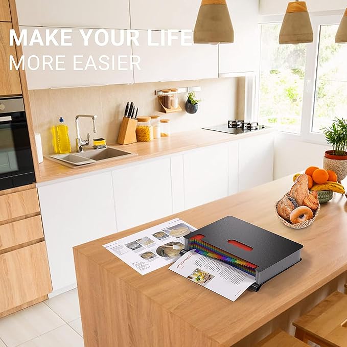 Accordion File Organizer,Expanding File Folders with Handle,13 Pockets Expandable Filing Folders,Tabs Included in Filing Box,Adjustable Strap,Bill Documents Organizer,A4/Letter Size,Black