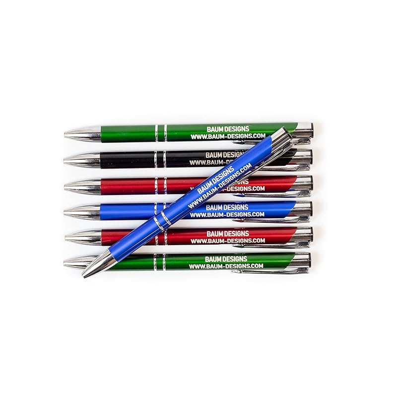 Bulk Personalized Pens Custom Engraved Ballpoint Pens (6 Pens, Mixed)