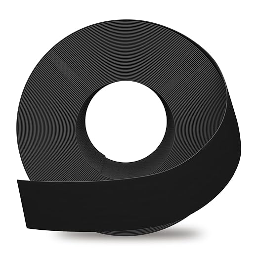 GSCIT Club Black Edge Banding, 1 1/2 Inch x 25ft Melamine With Hot Melt Adhesive Preglued Cabinet Flexible Black Veneer Edging