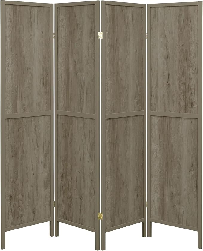 NicBex Room Divider 4 Panel Room Dividers with Sleek Legs Partition Room Dividers and Folding Privacy Screens Wall Divider for Home, Office, Room Separation,69.5" W x 0.75" D x 70.25" H, Light Grey