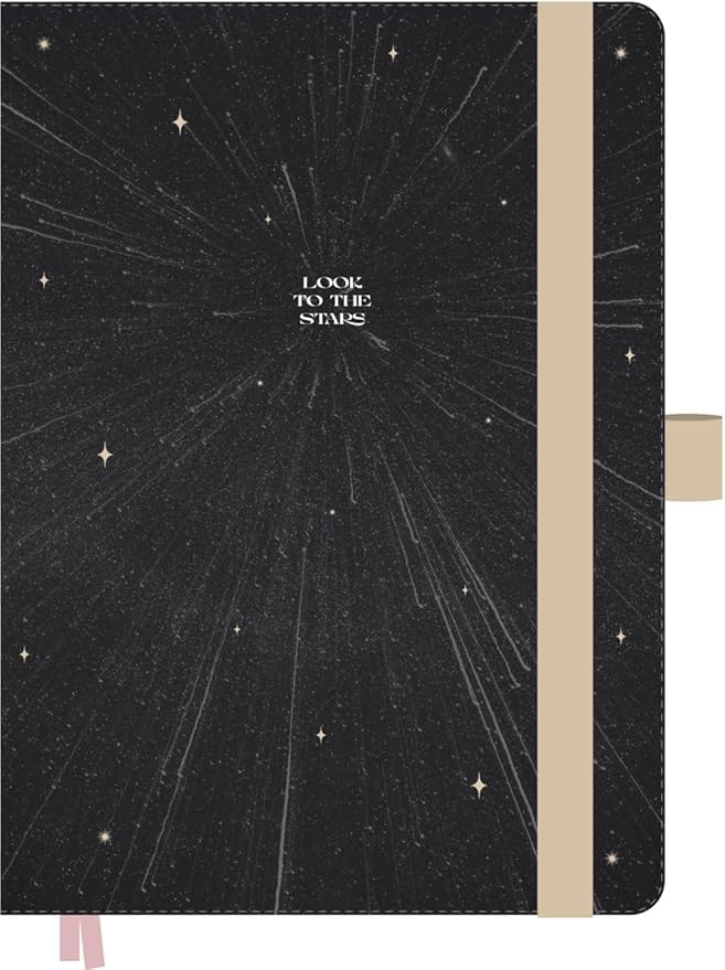 Happy Planner Book-Bound Dot-Lined Journal, Hardcover Journal for School or Office with Thick 100 GSM Paper, Linear Galaxy, 80 Pages, 5.75" x 8.25"