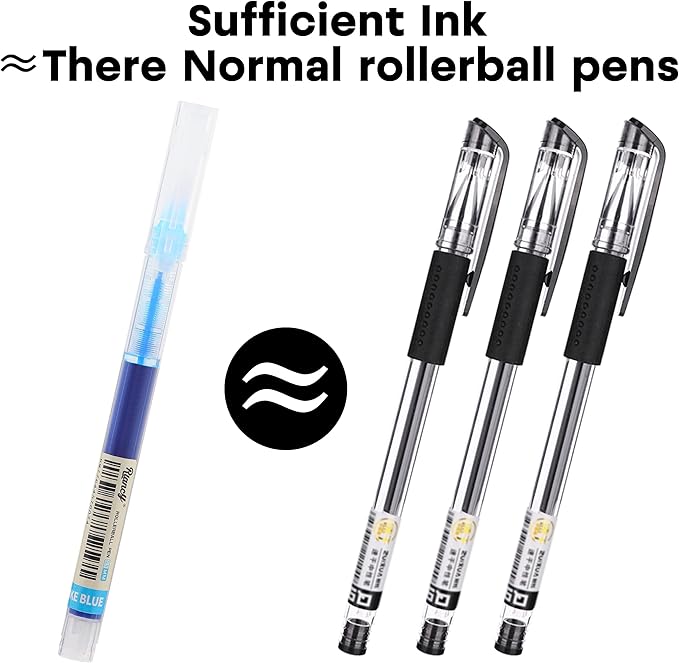 RIANCY Liquid Ink Rollerball Gel Pens, 0.5mm Extra Fine Point Tip, 24ct Assorted Colors, Smooth Writing No Smear No Bleed, Vibrant for Journaling, Drawing, Sketching, School Notes & Art Supplies