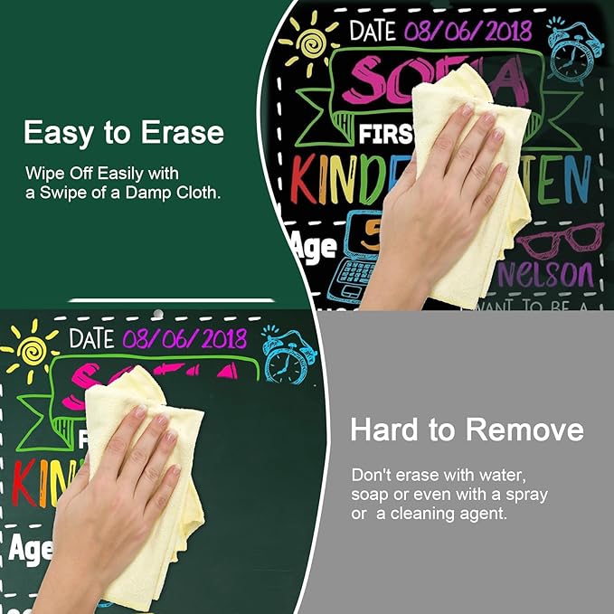 SILENART Chalk Markers Green 8 Pack - Vibrant Chalkboard Marker for Blackboard Dry Erase Board Windows Glass Mirror Menu Board - - 8 Pack