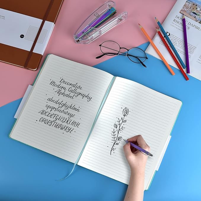 3 Pack B5 Journal Notebooks Classic Ruled Notebooks Hardcover Lined Journals for Office Home School Business Writing Note Taking, 10.2 x 7.5 inch, 100GSM Thick Paper, 160 Pages (Black/Brown/Green)