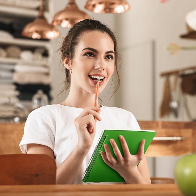 Yahenda 18 Pcs Spiral Notebook Bulk A5 Journal Lined 8.3'' x 5.5'' Writing Composition Paper Small Notepad Subject Notebook for Students Office Business Back to School Supplies (Pink,Light Green)