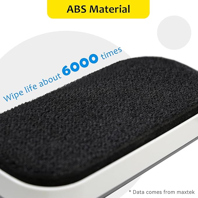 maxtek Magnetic Dry Erase Eraser, Glass Board Erasers, 4 Pack, Whiteboard Eraser for Dry Erase Board, Glass Board, Calendar Board, Office and School Supplies (Gray)