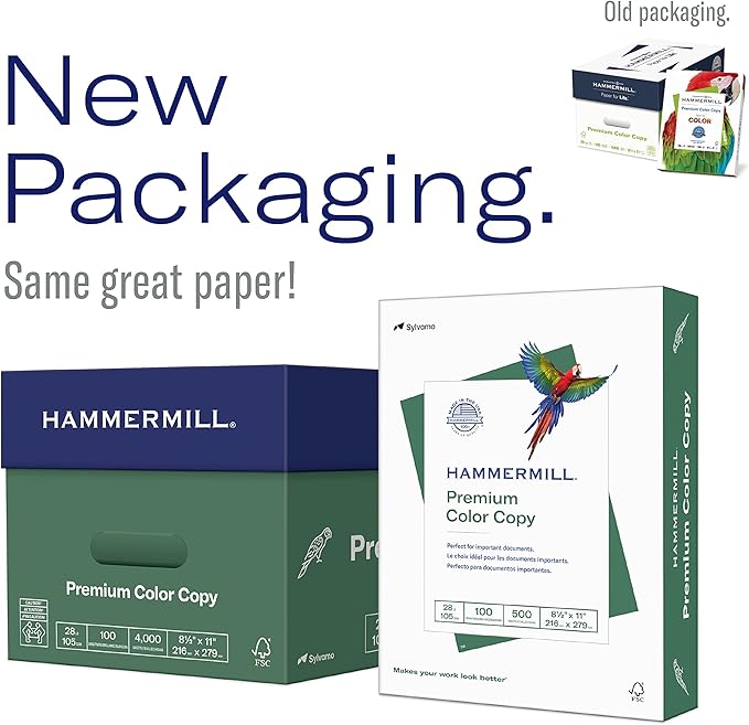 Hammermill Printer Paper, Premium Color 32 lb Copy Paper, 11 x 17 - 1 Ream (500 Sheets) - 100 Bright, Made in the USA, 102660R