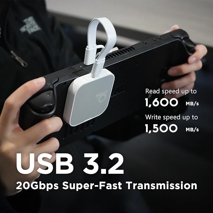 DATO Magnetic External SSD 1TB, External Solid State Drive Portable SSD USB 3.2 Gen 2x2, up to 1600/1500 MB/s, Type-C 4K ProRes HDR Record, Compatible with iPhone 15&16 Pro Max - ARES Q3 Series