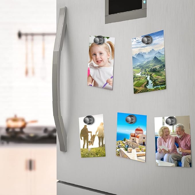12Pack Strong Refrigerator Magnets - Small Neodymium Fridge Magnets for Whiteboard Office School Kitchen