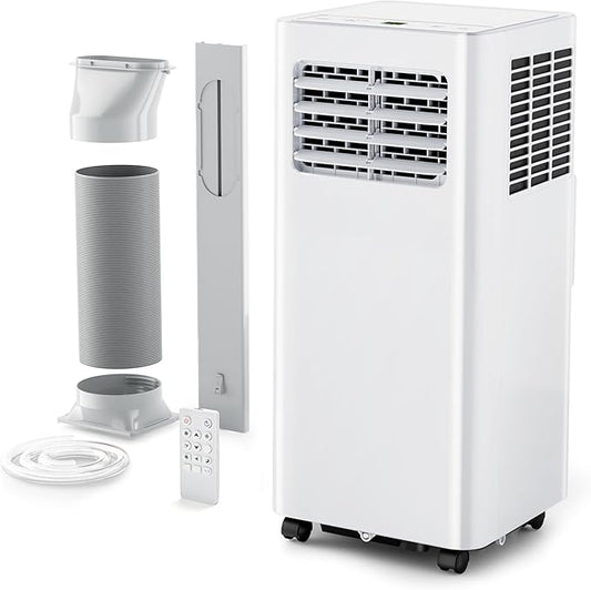 EUHOMY 10000 Btu Portable Air Conditioners, 4 in 1 Portable AC with Cool, Dry, Fan, Sleep Modes, Room Air Conditioners with 52dB & 24H Timer, with Remote, for Bedroom, Rooms, Apartment up to 450 Sq.Ft