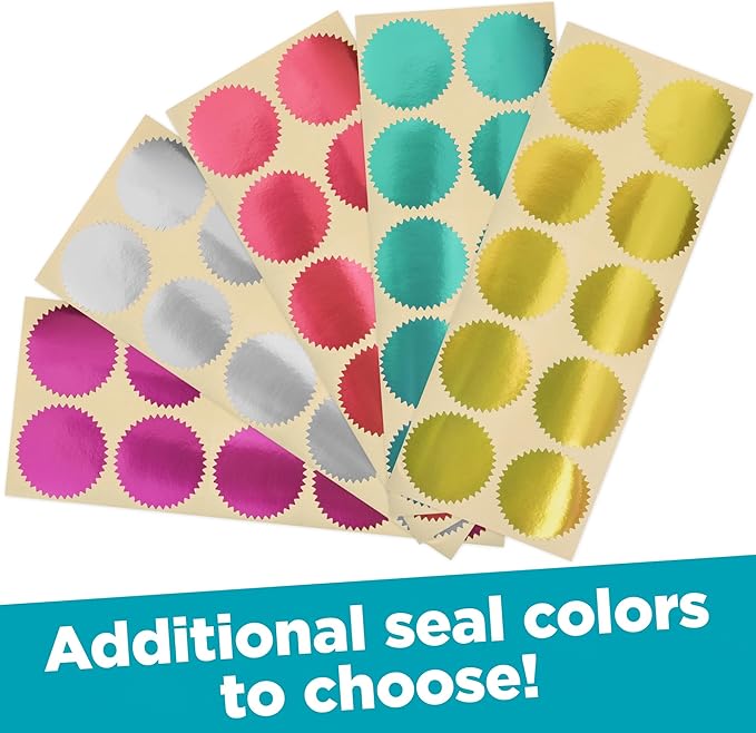 MaxMark Notary Seal Round Embosser for South Dakota State - Includes Gold Burst Seal Labels (50 Count)