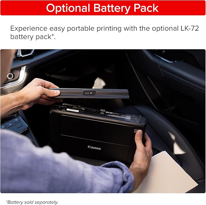 Canon PIXMA TR160 Wireless Portable Printer, 50-Sheet Paper Tray and 1.44" Display