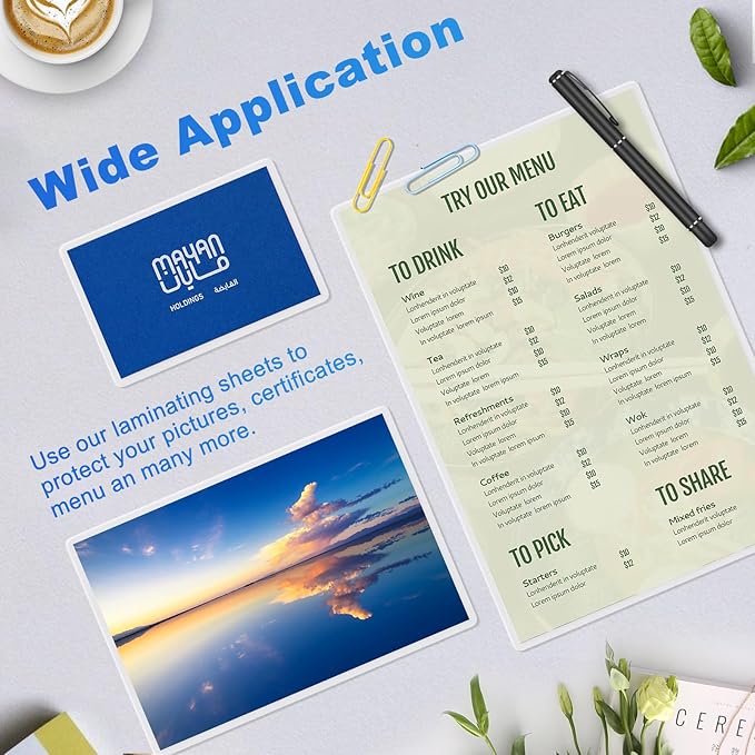 1400 Pack Laminating Sheets, 5Mil 9" x 11.5" Laminating Pouches，5Mil Clear Thermal Lamination Sheet Paper for Laminator, Holds 8.5 x 11 Inch Sheets