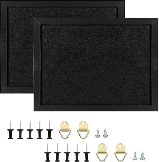 TORASO Cork Board Bulletin Board, 36" X 48" Cork Boards for Walls with Pins, Eye Bolts, gaskets, Screws, Pin Board for Office, School and Home (BK,90x120cm,2p)