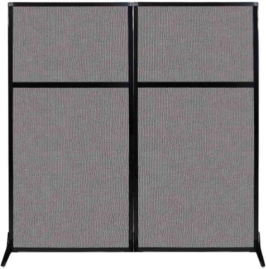 Versare Workstation Partition | Portable Wall Divider | Modern Office Cubicle | Free Standing Privacy Screen | Flexible Work Space | 66" x 70" Slate Fabric Panels
