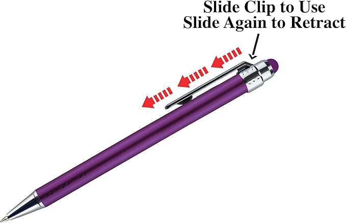 Personalized Pens with Stylus Tip -Bright Vibes- Click action - Custom - Black writing - Printed Name pens - Imprinted with Your Logo or Message - FREE PERSONALIZATION - 12 Pens/Box (Assorted)