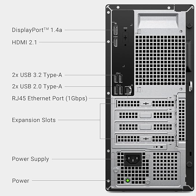 Dell 2025 ECT1250 Business Desktop - Intel Ultra 9-285K, (24 Core Processor 24 Threads), 16GB DDR5 Memory, 512GB PCIe SSD, Ultra-Quiet Design, Dual 4K Monitor Support, Keyboard and Mouse, Windows 11